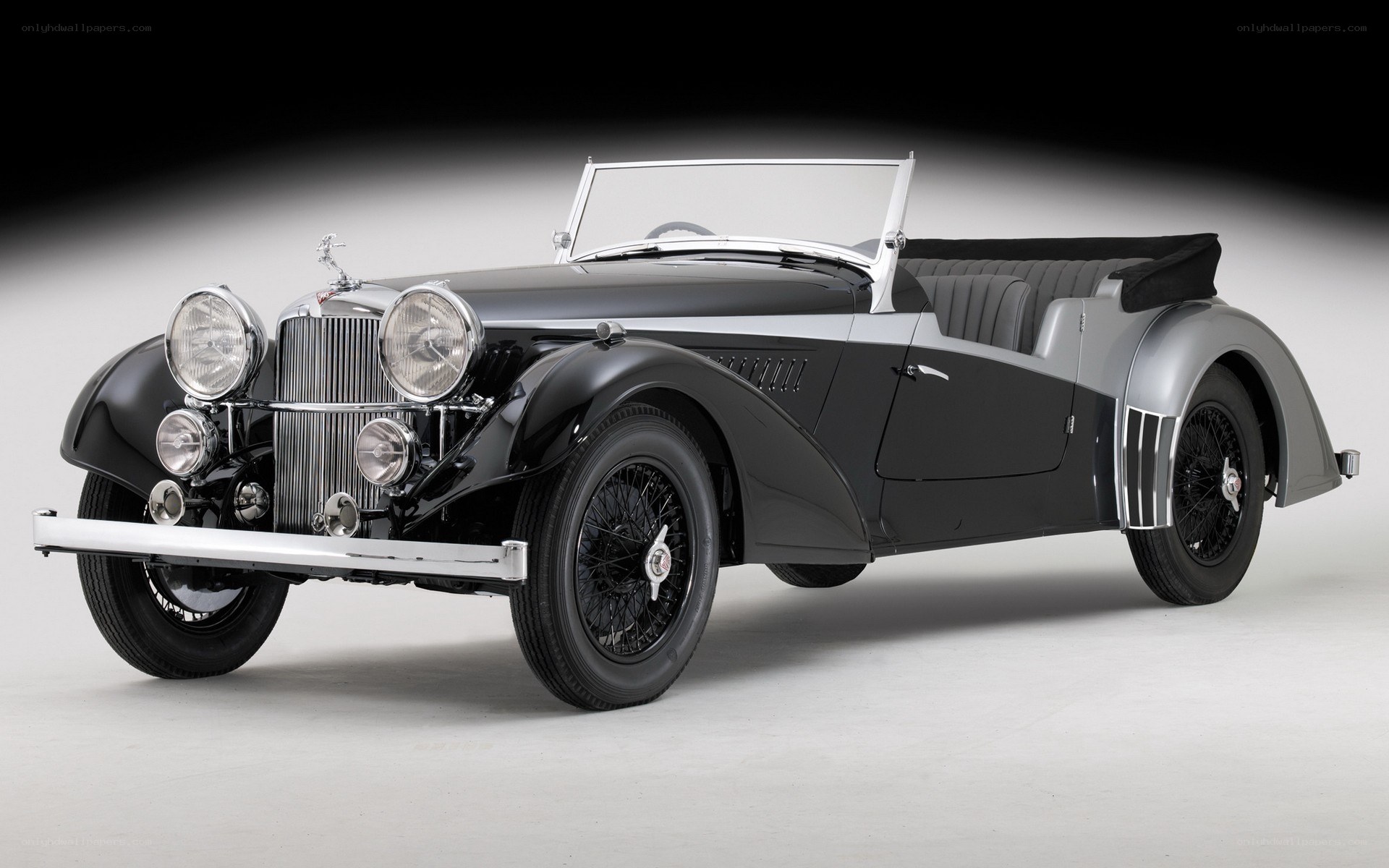Classic black and silver convertible
