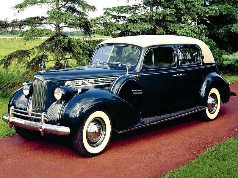 Classic black and white car