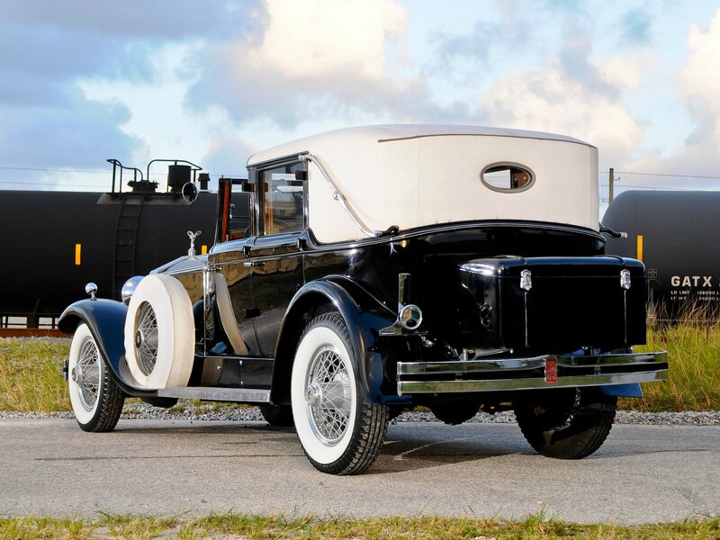 Classic black and white Rolls-Royce