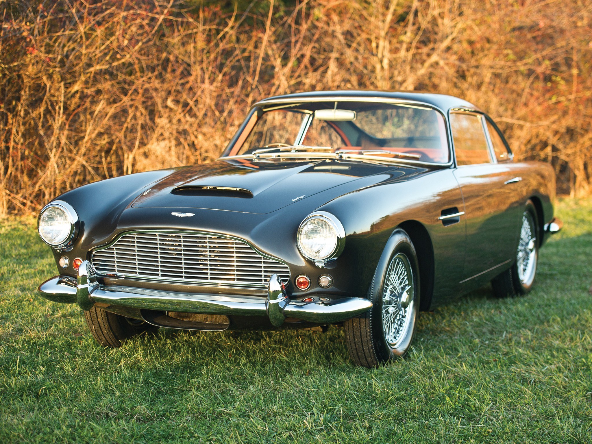 Classic black Aston Martin DB4