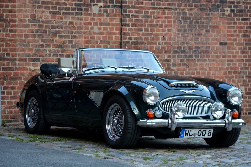 Classic black Austin-Healey convertible