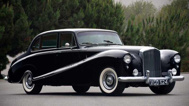Classic black Bentley sedan