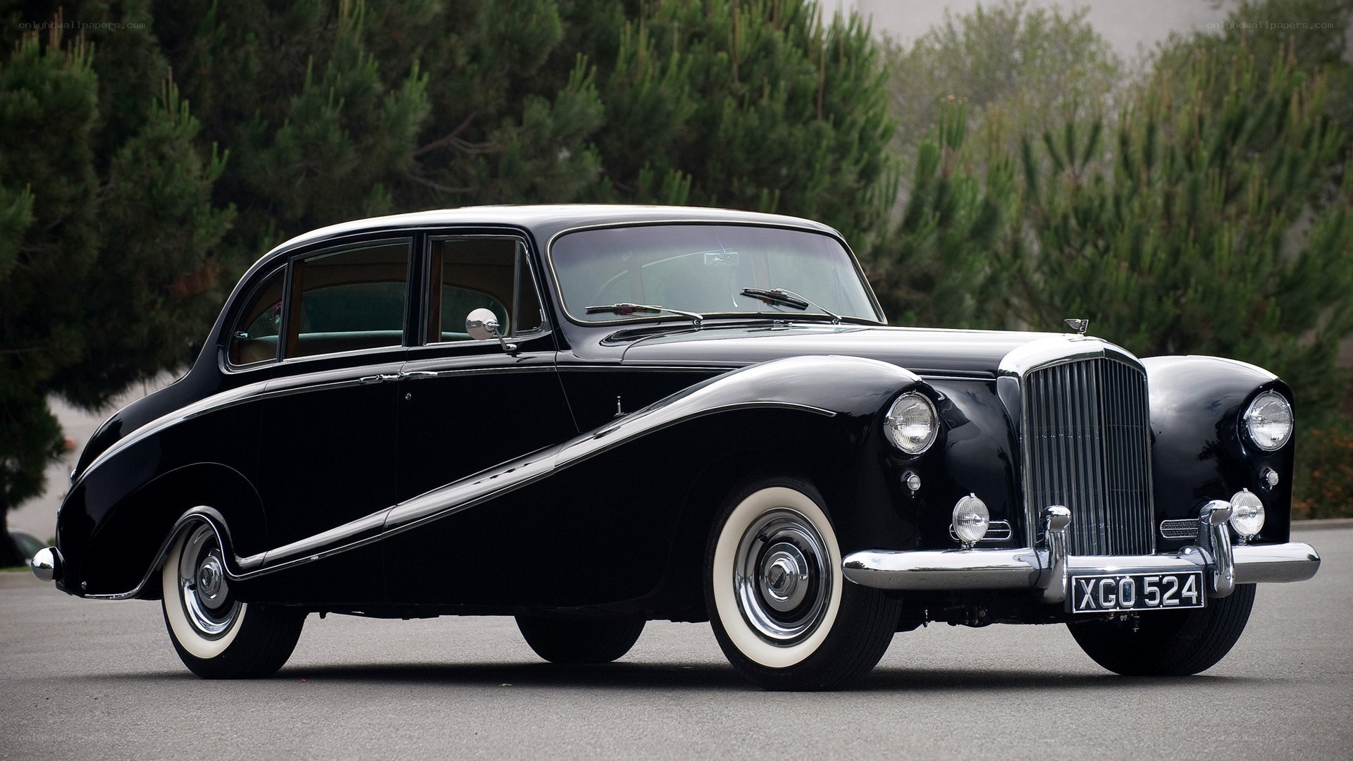 Classic black Bentley sedan