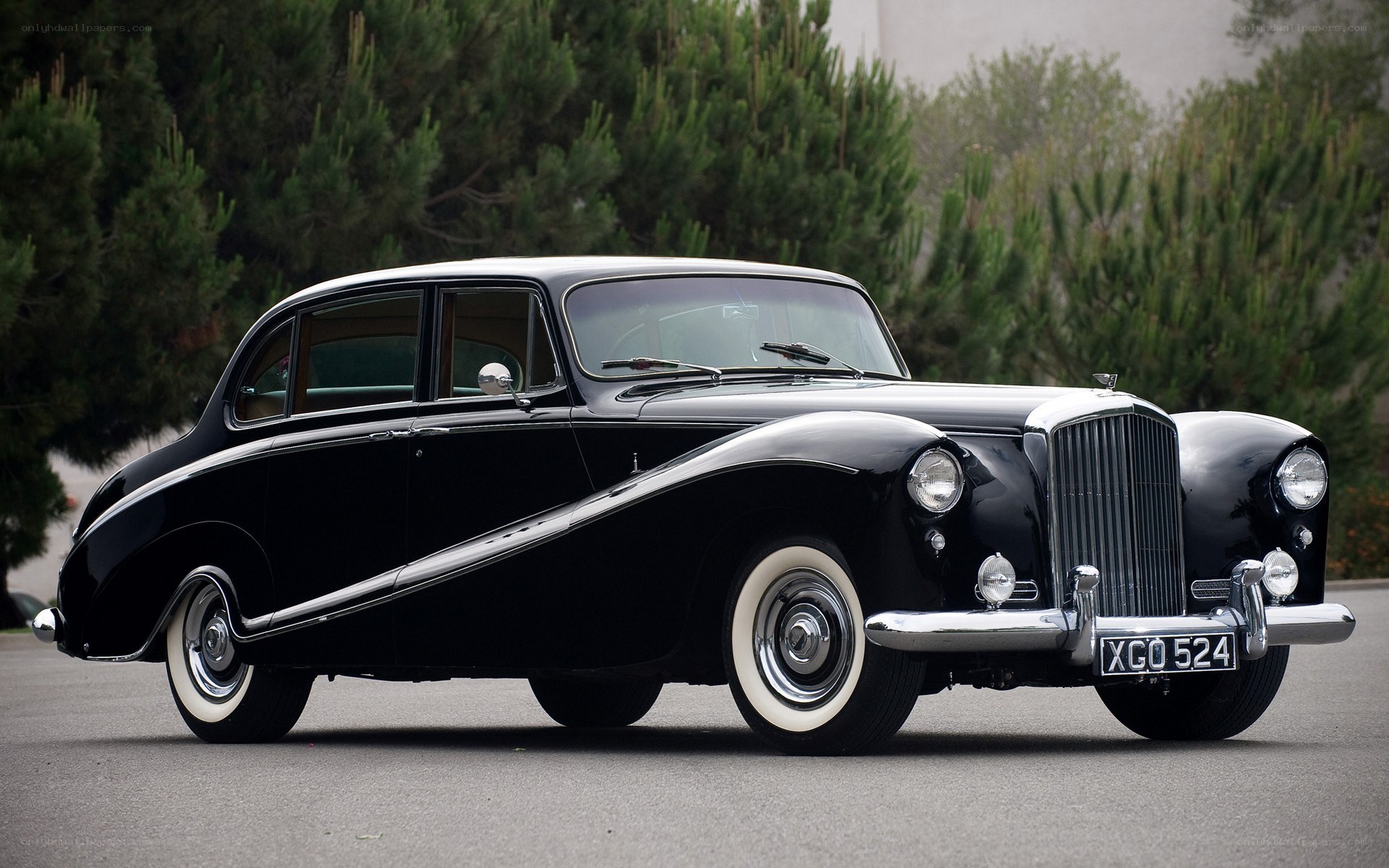 Classic black Bentley sedan