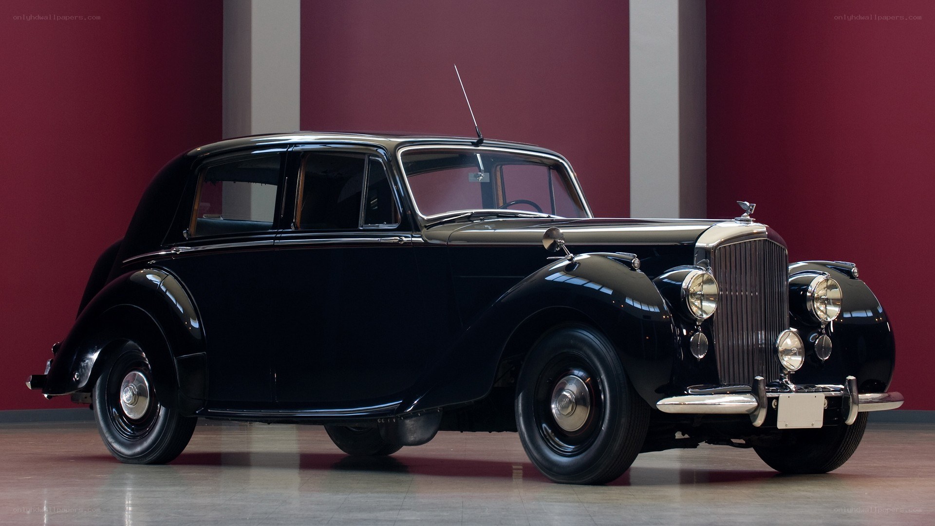 Classic black Bentley sedan