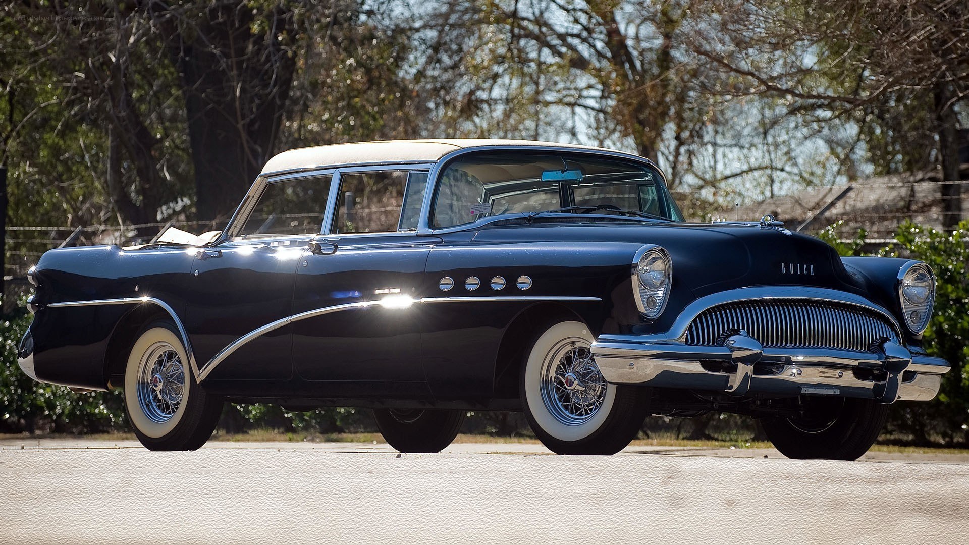 Classic black Buick sedan
