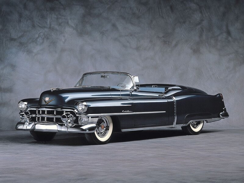 Classic black Cadillac convertible