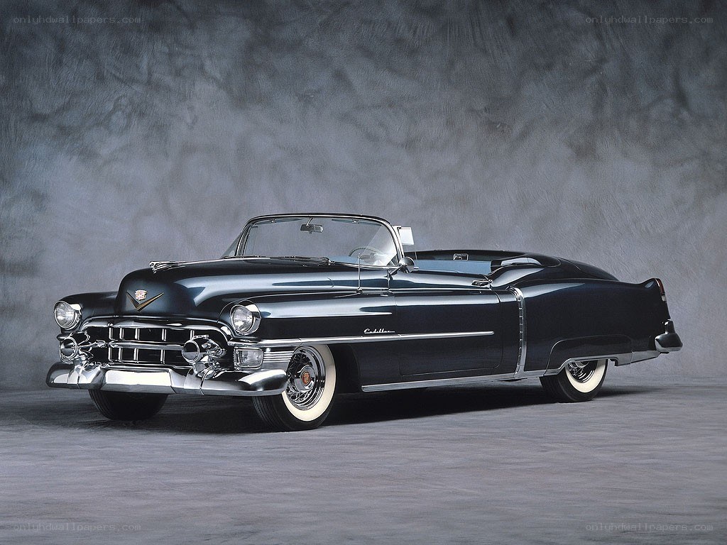 Classic black Cadillac convertible