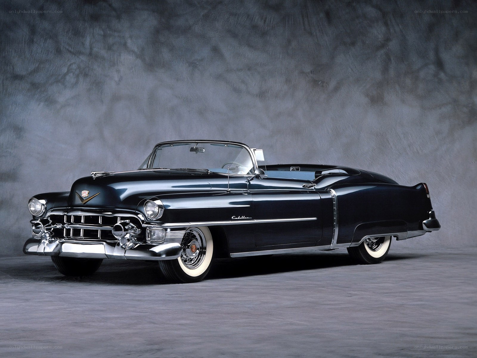 Classic black Cadillac convertible