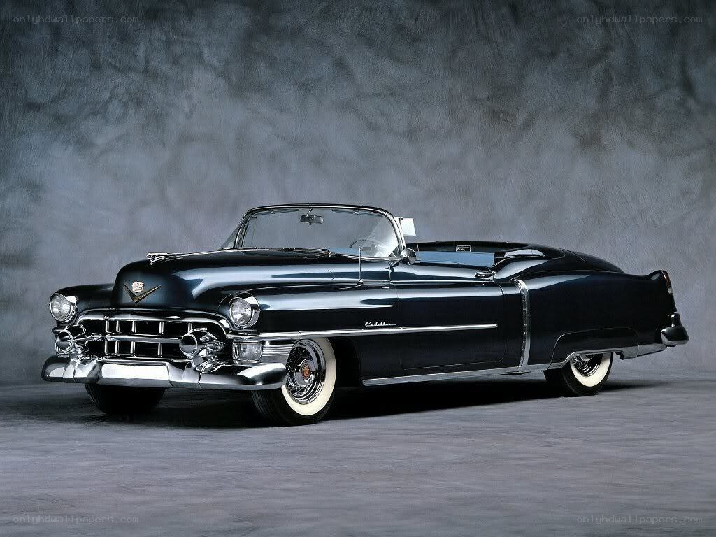 Classic black Cadillac convertible