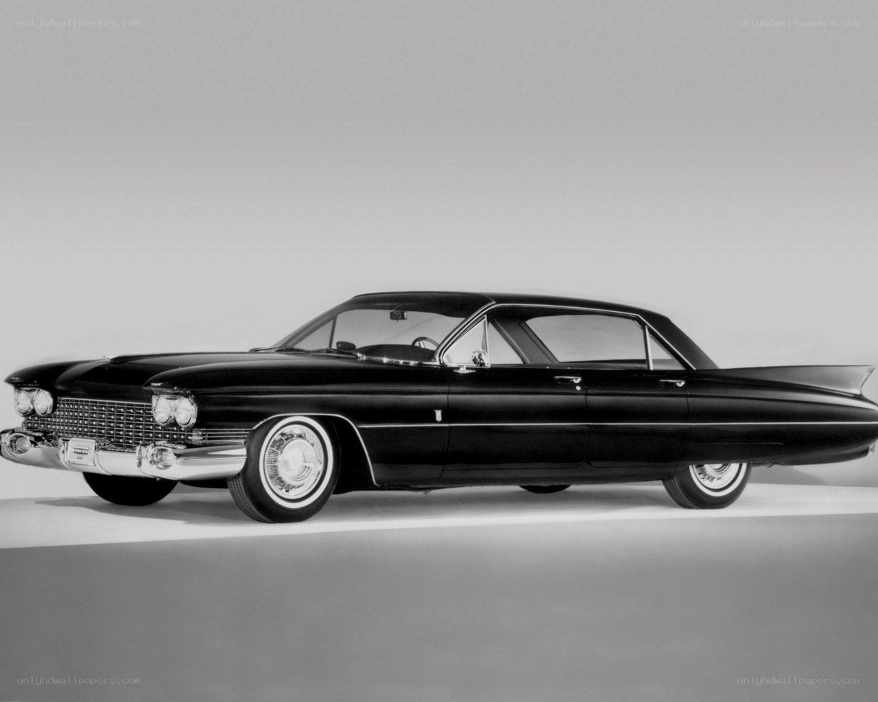 Classic black Cadillac sedan