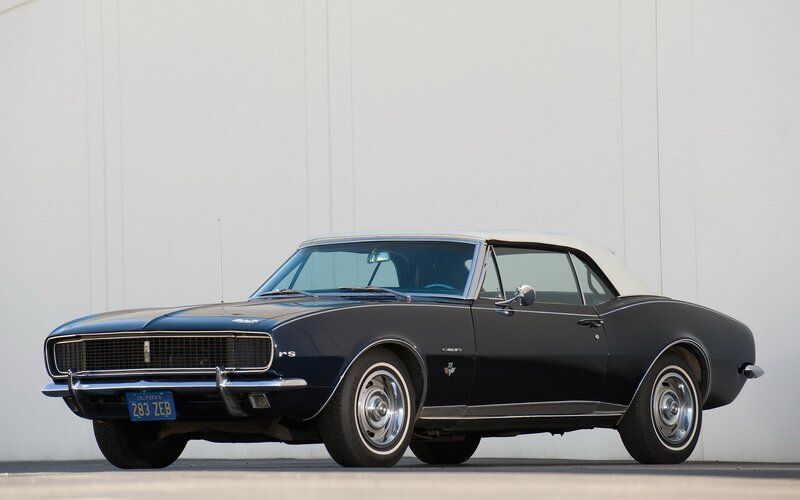 Classic black Camaro convertible
