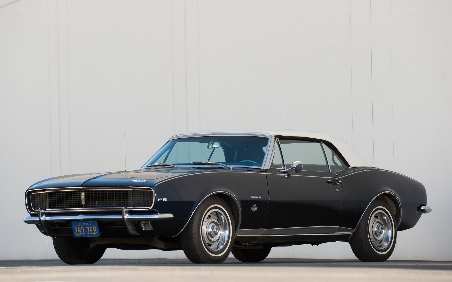 Classic black Camaro convertible