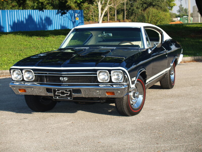 Classic black Chevrolet Chevelle SS
