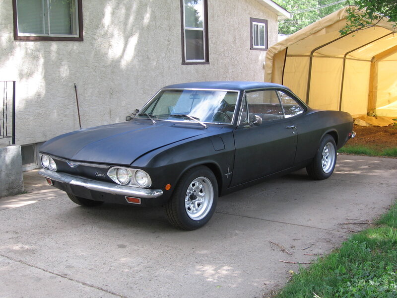Classic black Chevrolet Corvair