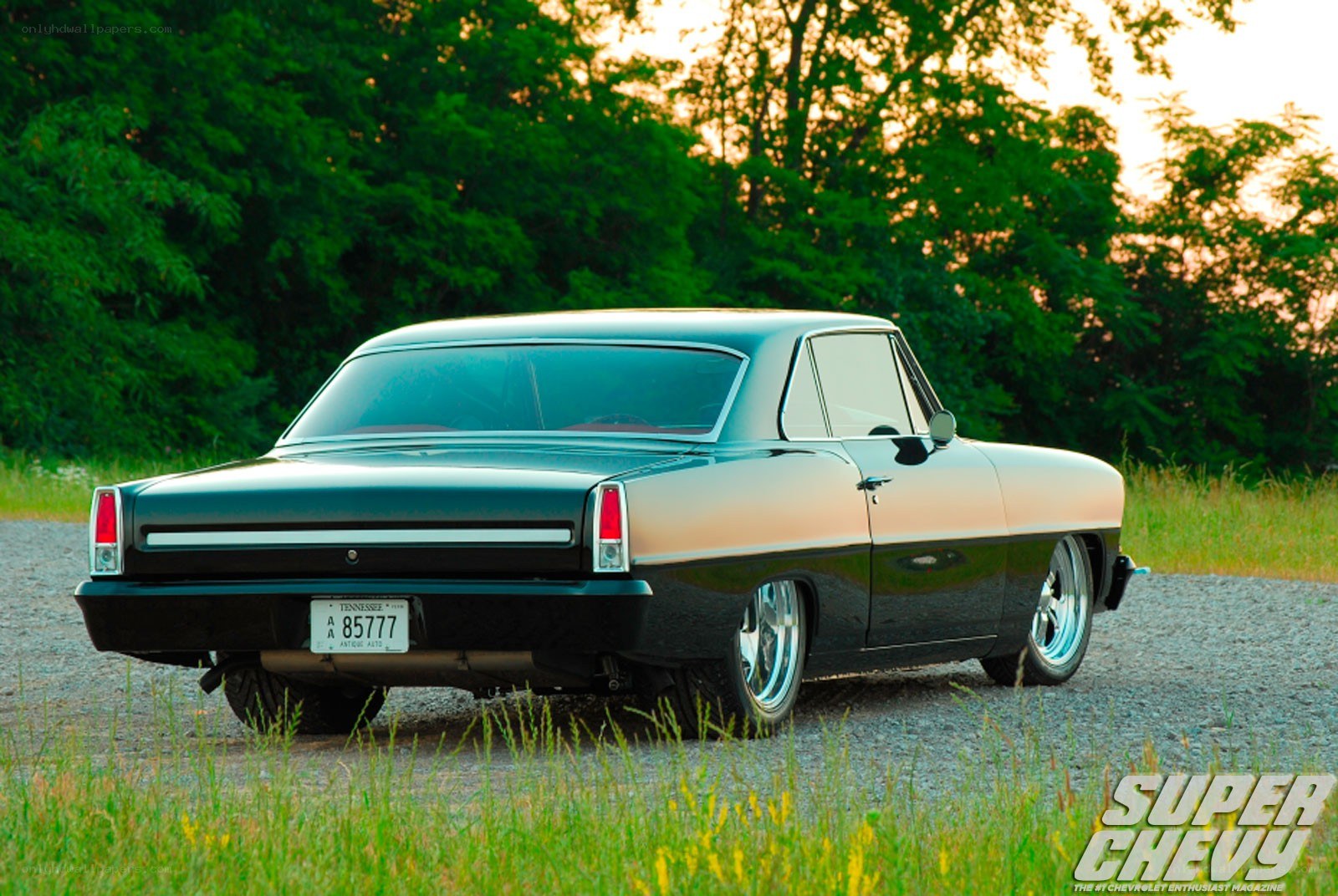 Classic black Chevrolet Nova