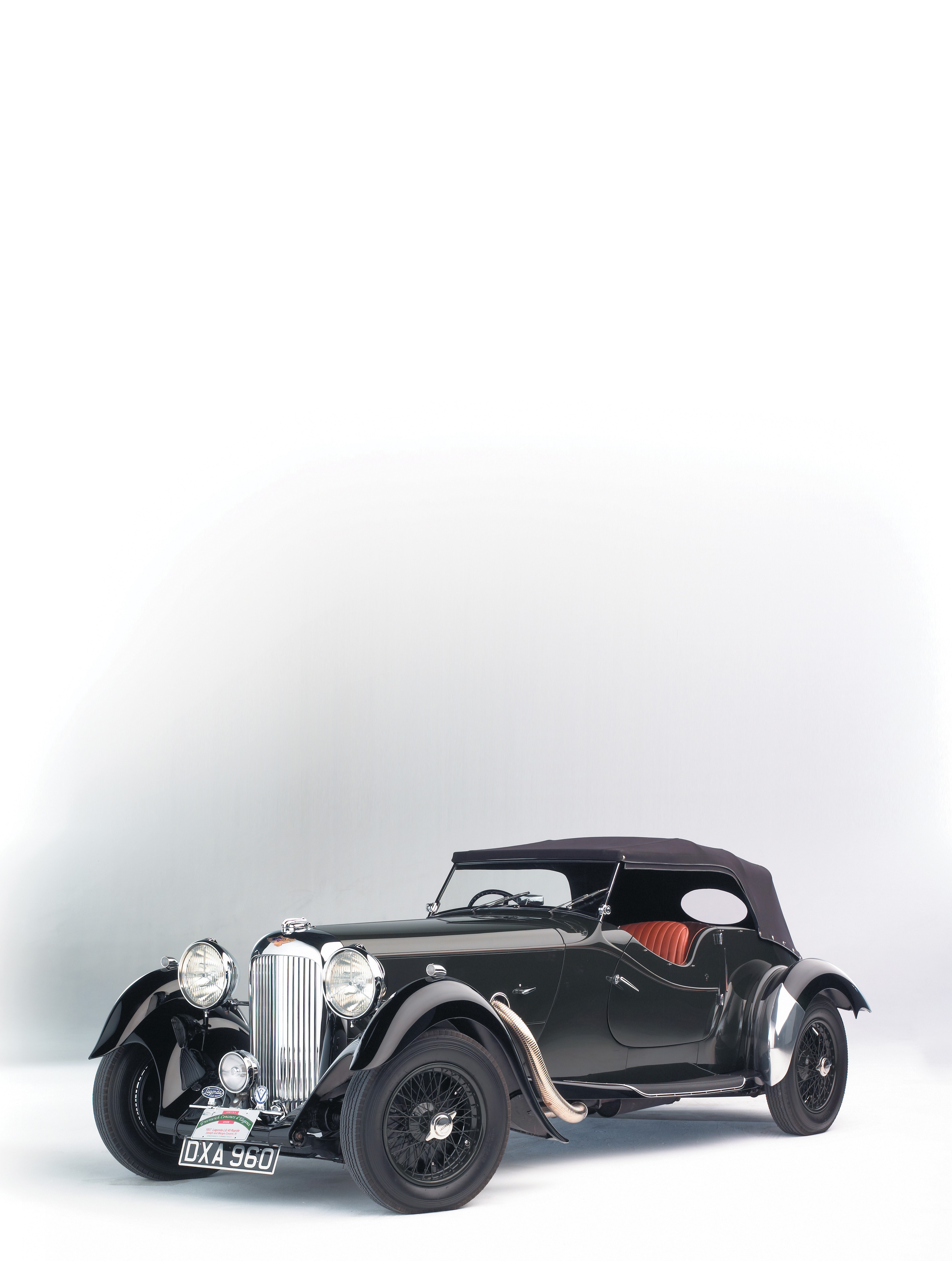 Classic black convertible car