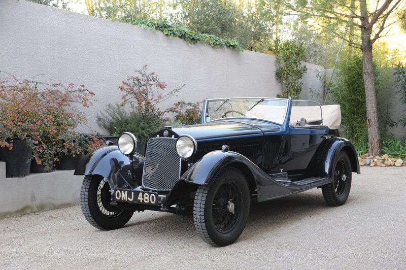 Classic black convertible car