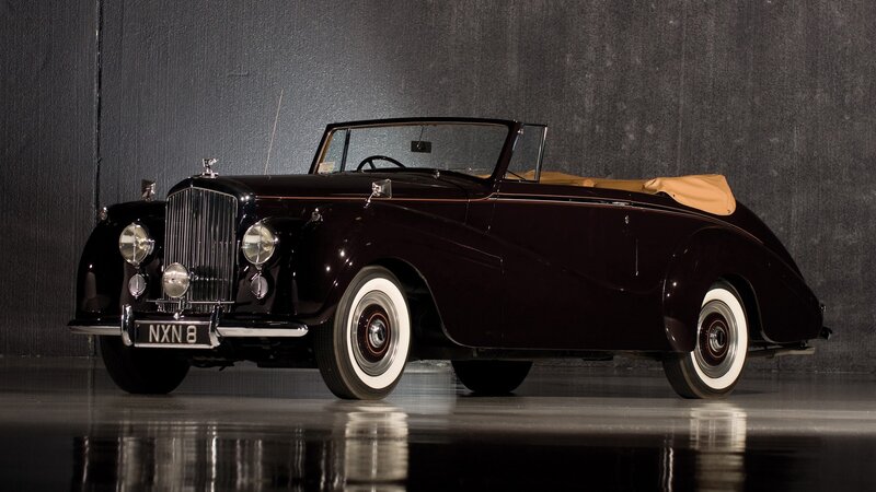 Classic black convertible car
