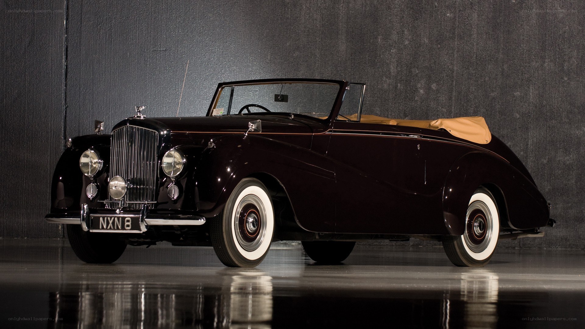 Classic black convertible car
