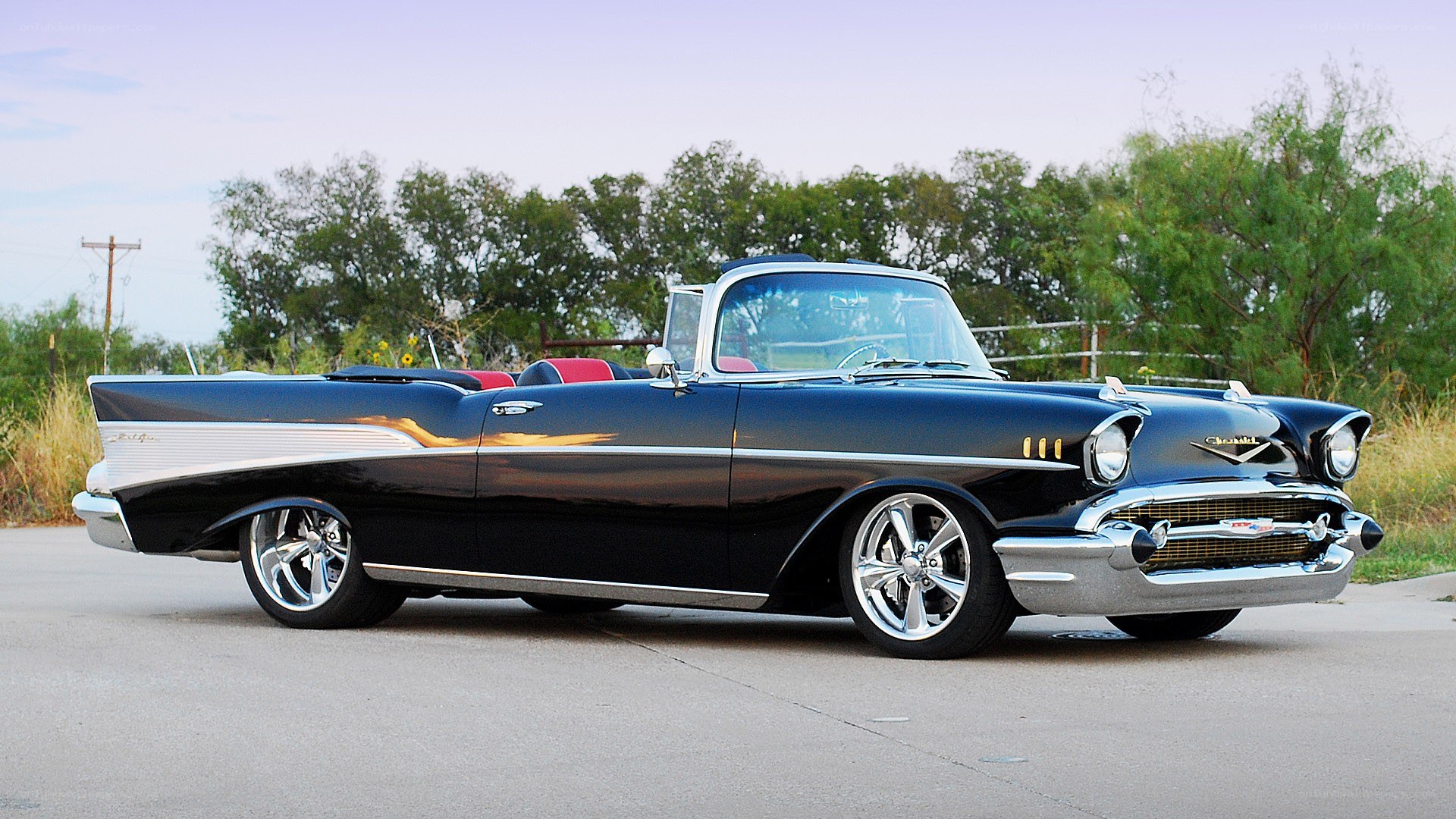 Classic black convertible car