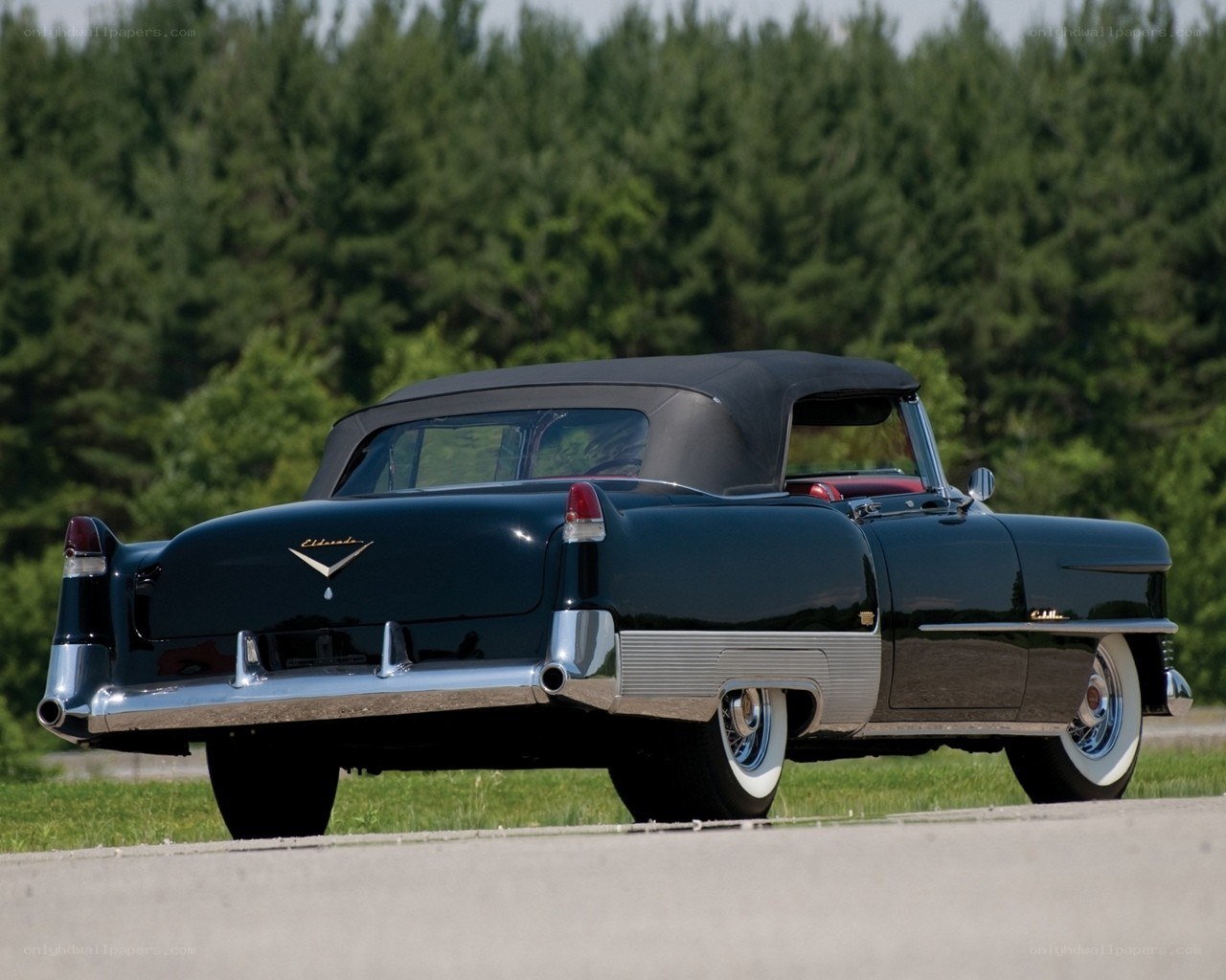 Classic black convertible car