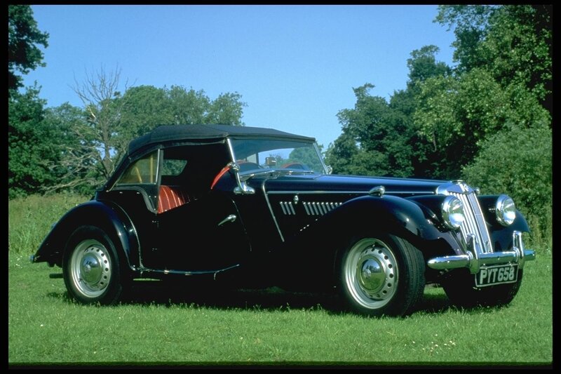 Classic black convertible car