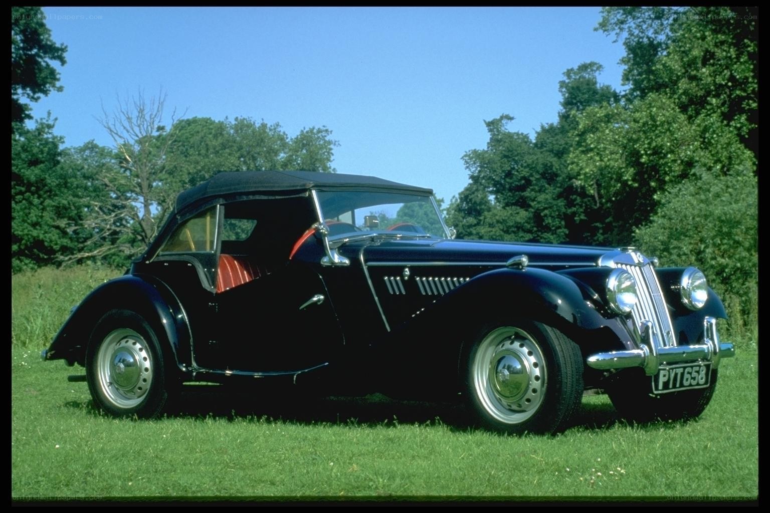 Classic black convertible car