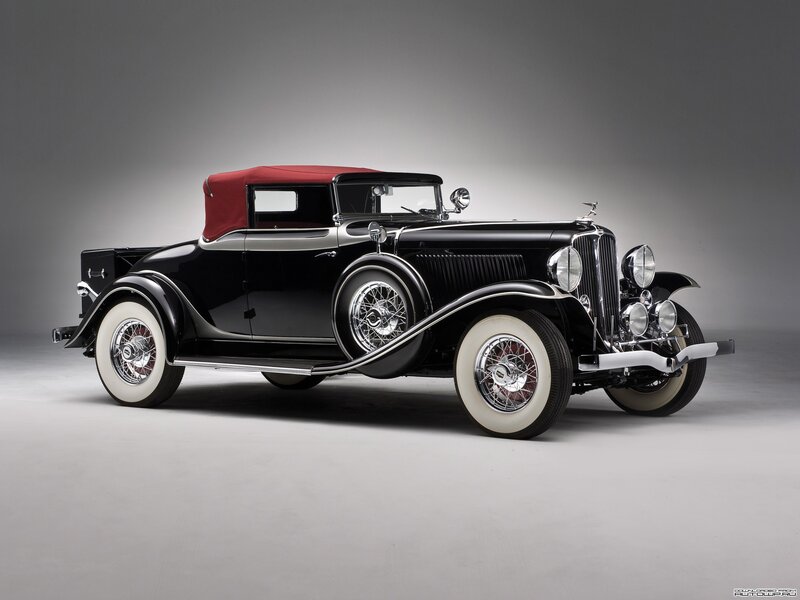 Classic black convertible car