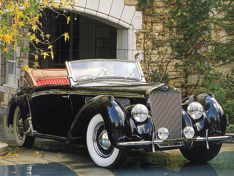 Classic black convertible car