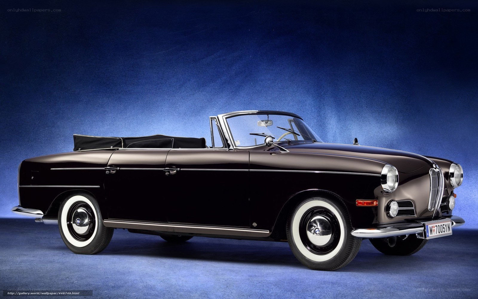 Classic black convertible car
