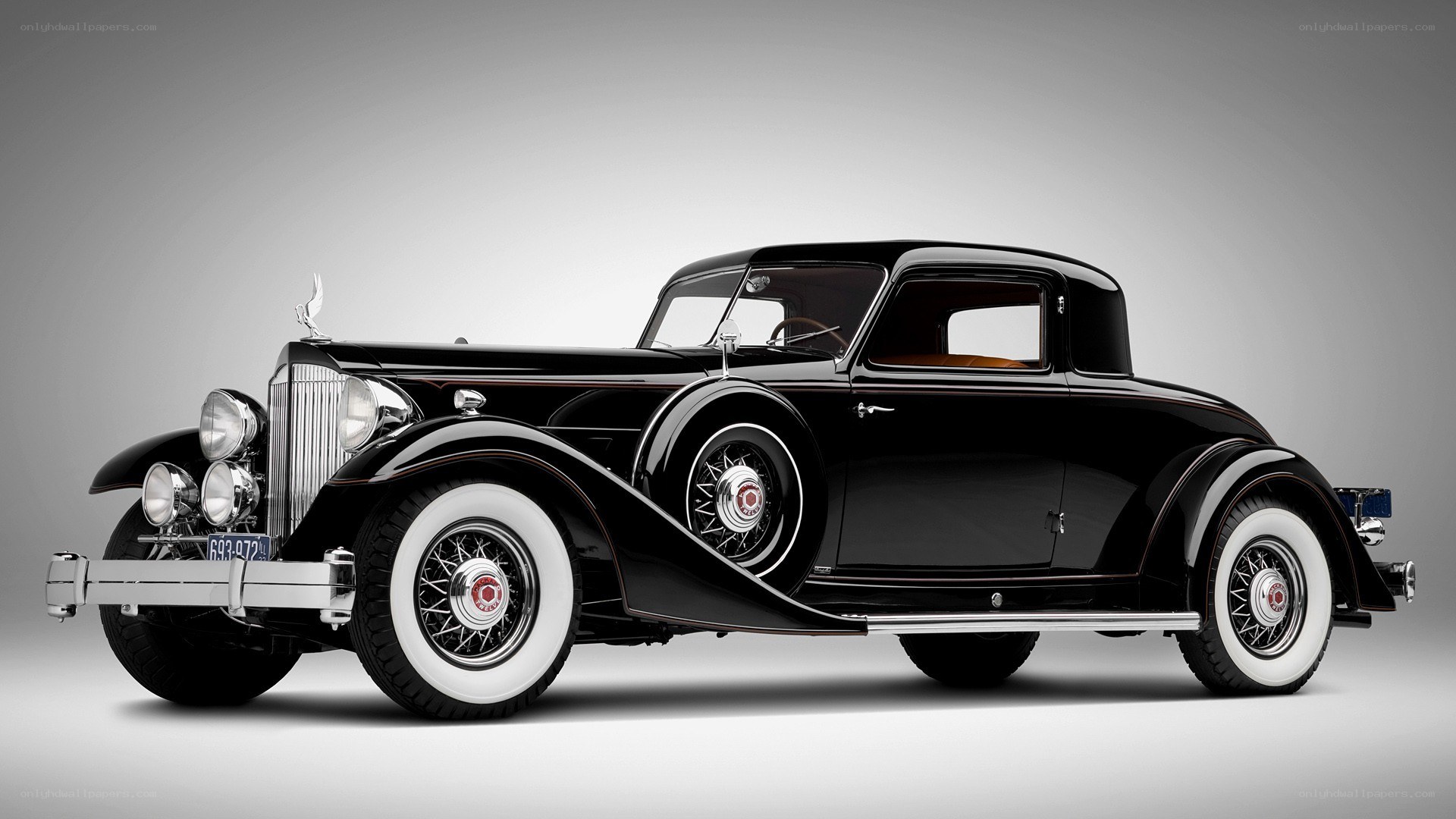 Classic black coupe car