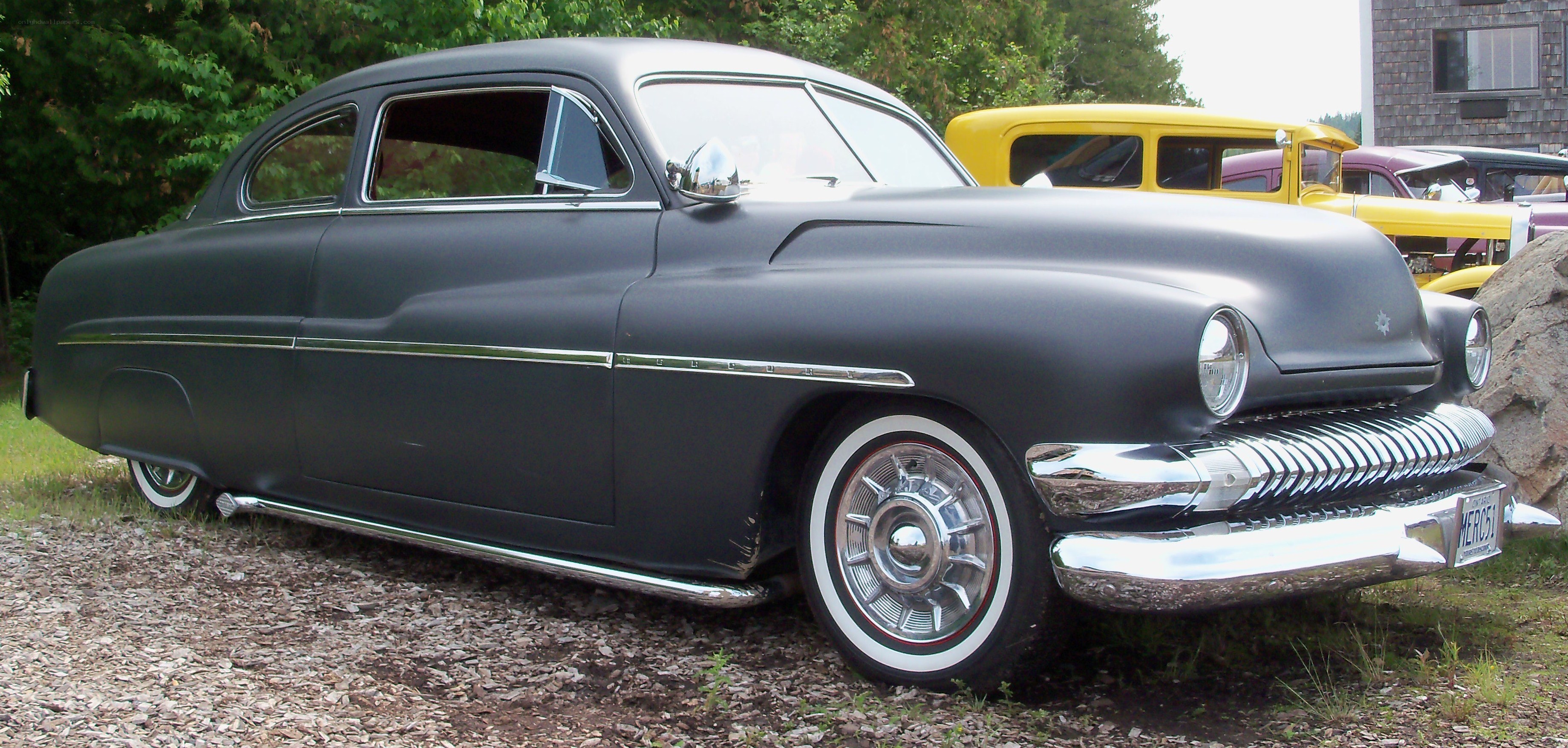 Classic black coupe car