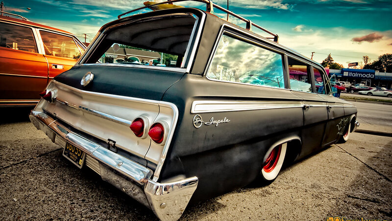 classic black impala station wagon