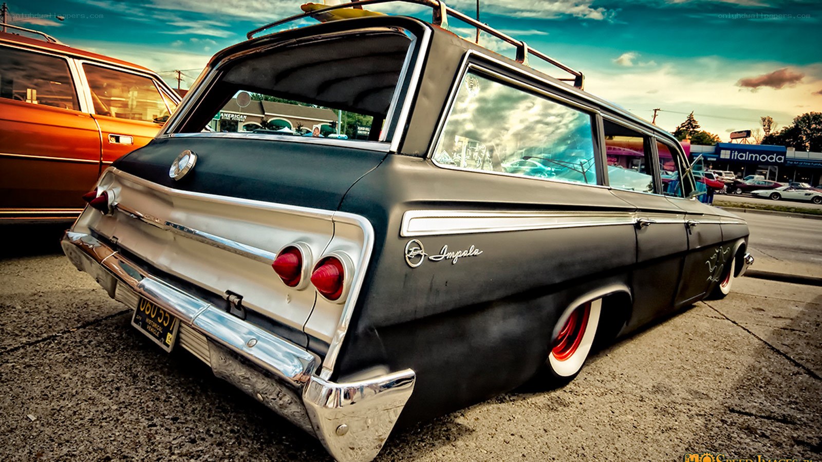 classic black impala station wagon