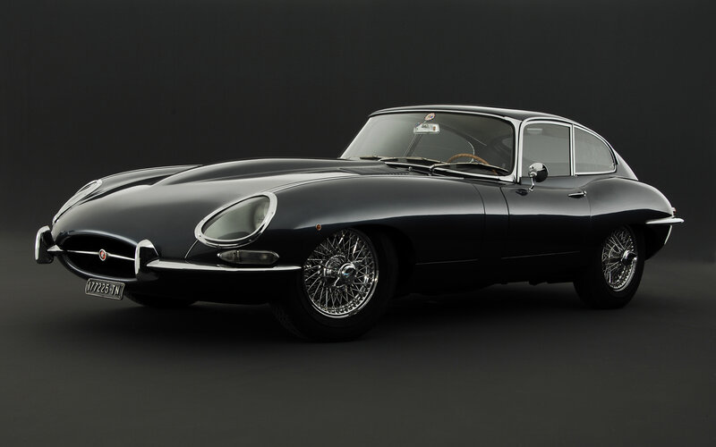 Classic black Jaguar E-Type