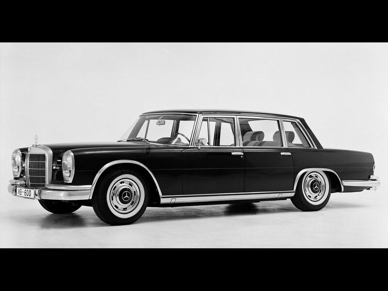 Classic black Mercedes-Benz sedan