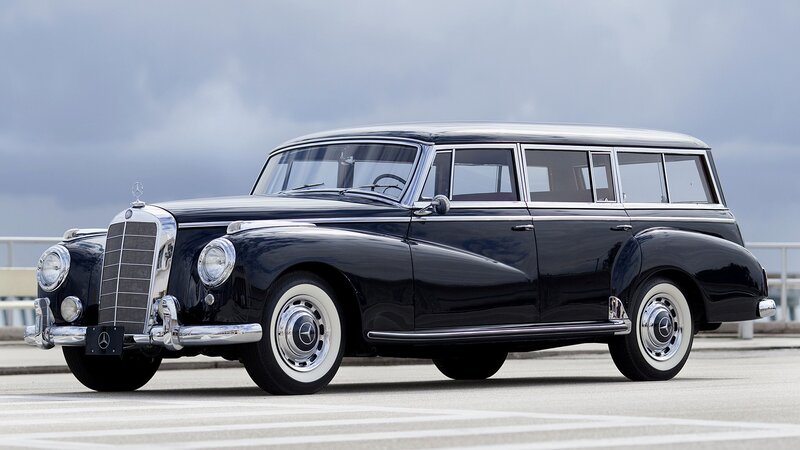 Classic black Mercedes-Benz station wagon
