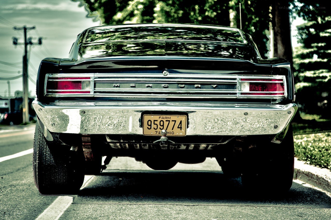 Classic black Mercury car