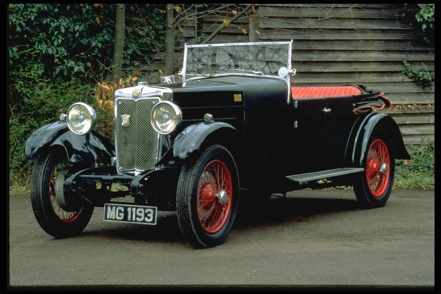 Classic black MG car