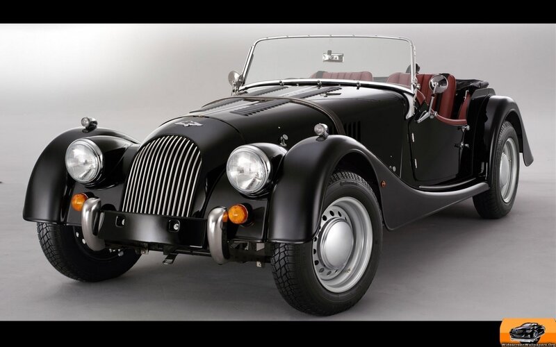 Classic black Morgan roadster