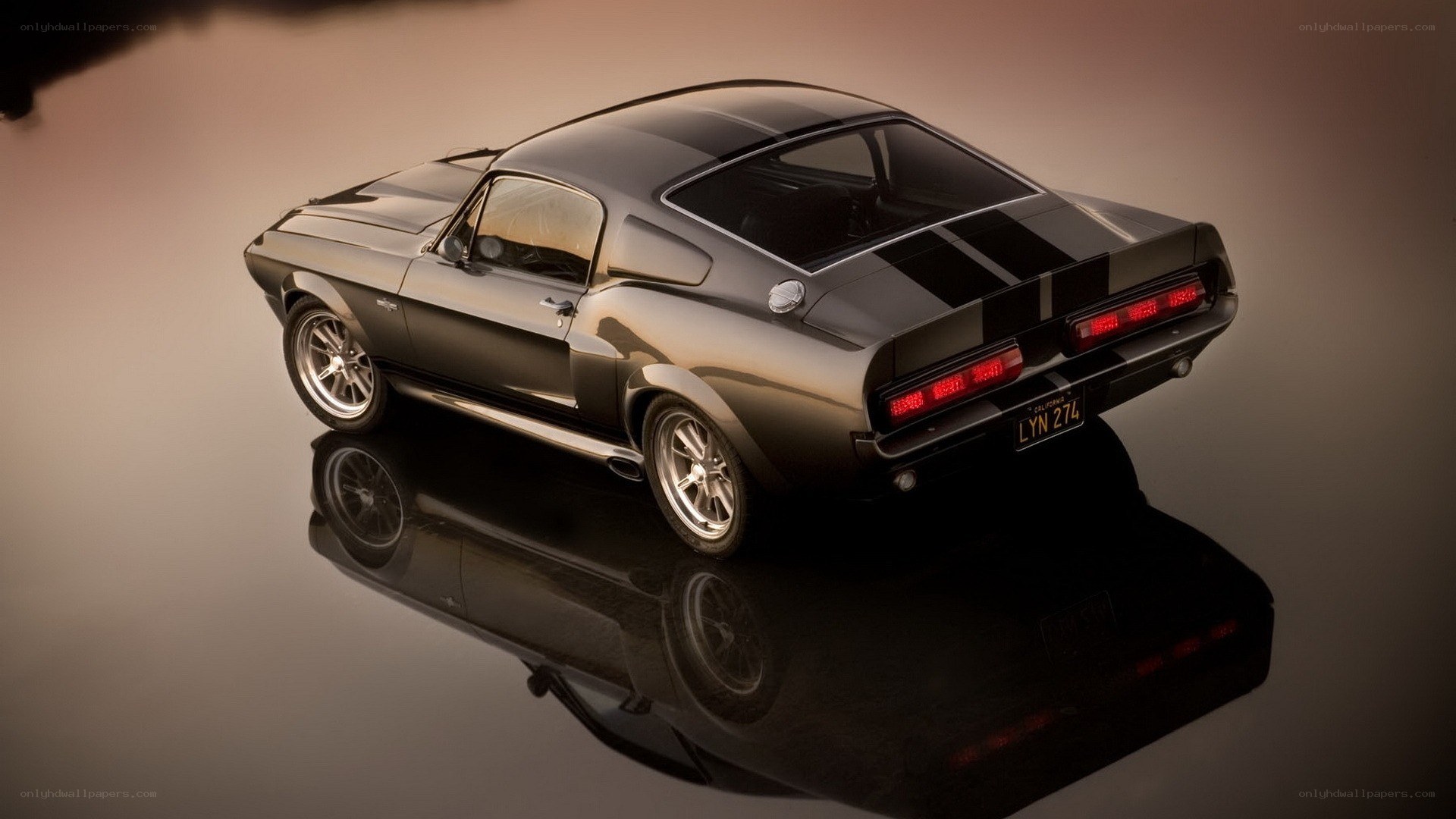 Classic black muscle car