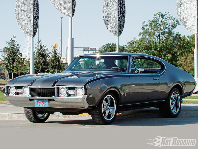 Classic black muscle car