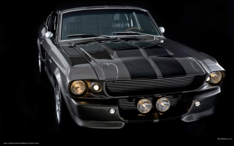 Classic black muscle car