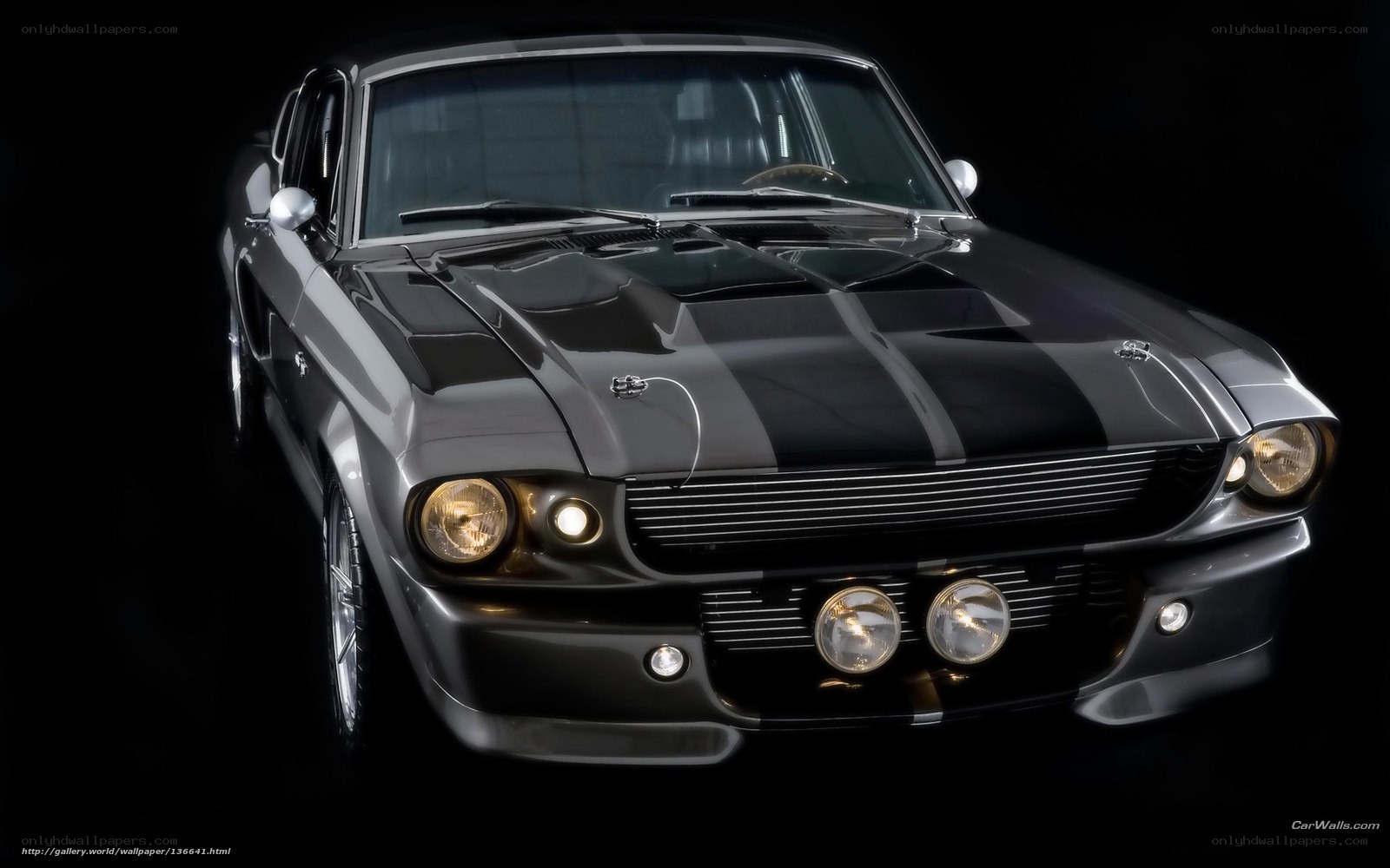 Classic black muscle car