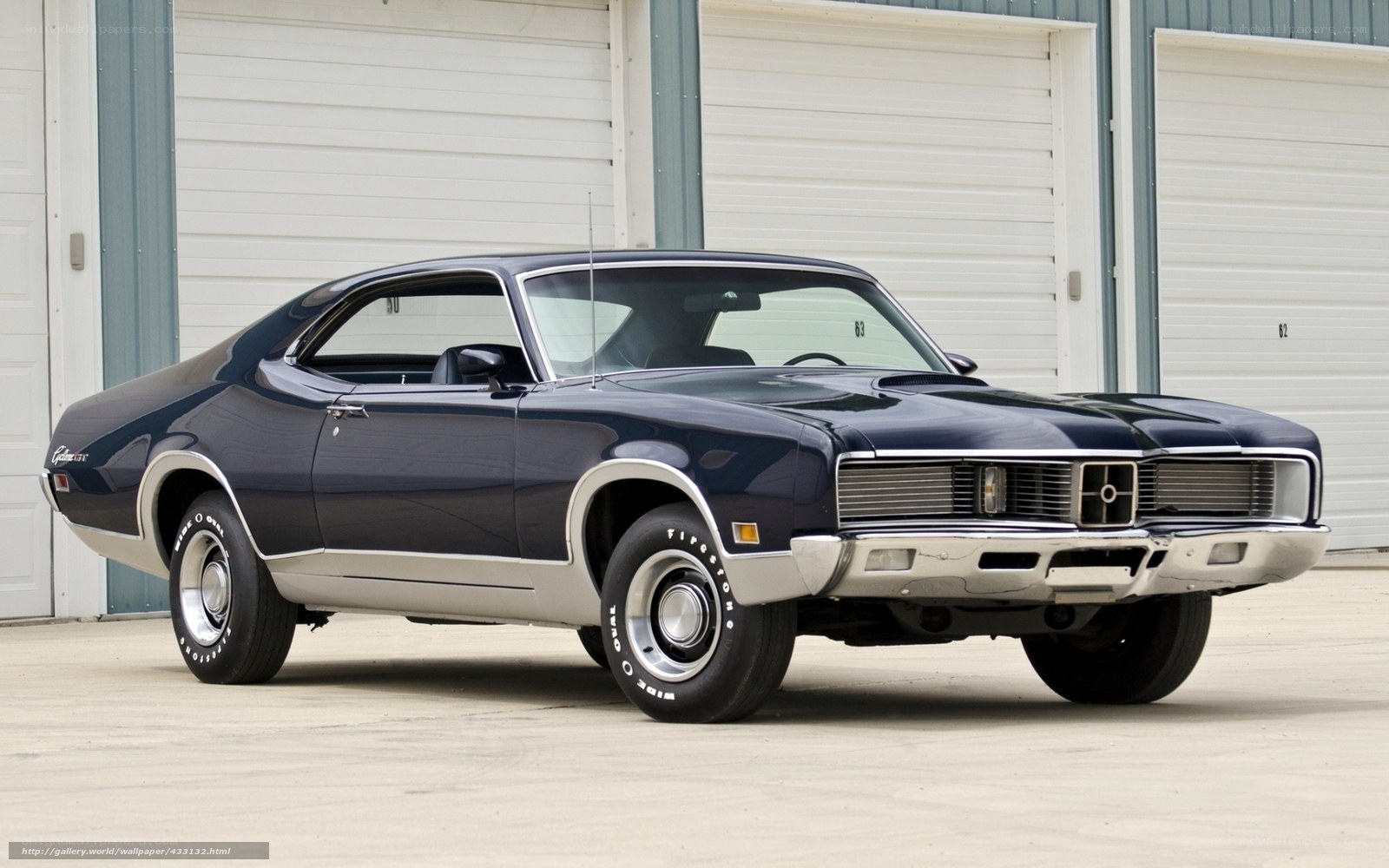 Classic black muscle car