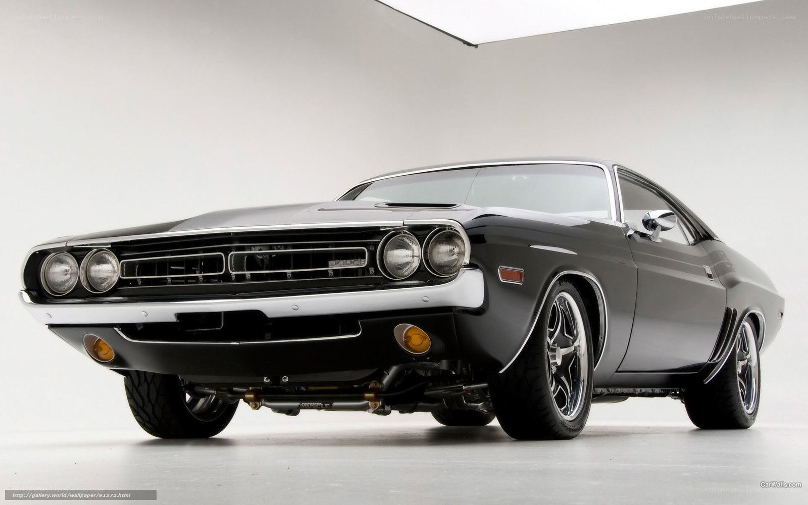 Classic black muscle car