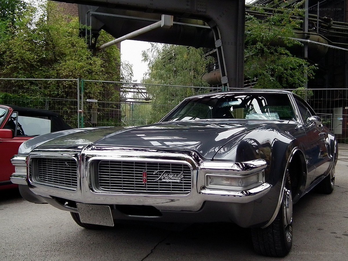 Classic black Oldsmobile Toronado