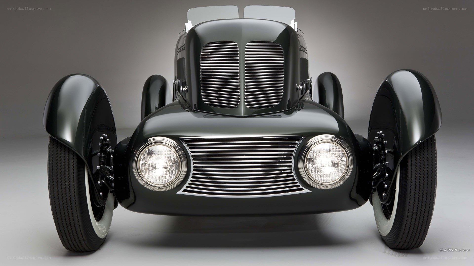 classic black race car