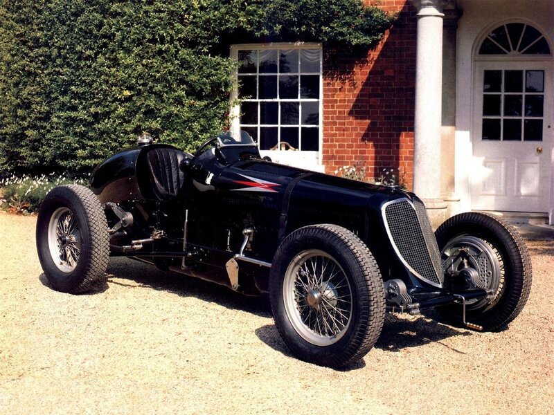 Classic black race car